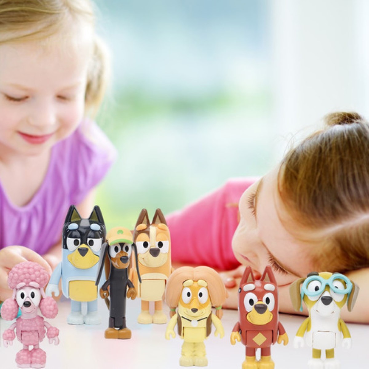 Bluey Familia Y Amigos Figura Modelo Juguete colores 12 pcs 