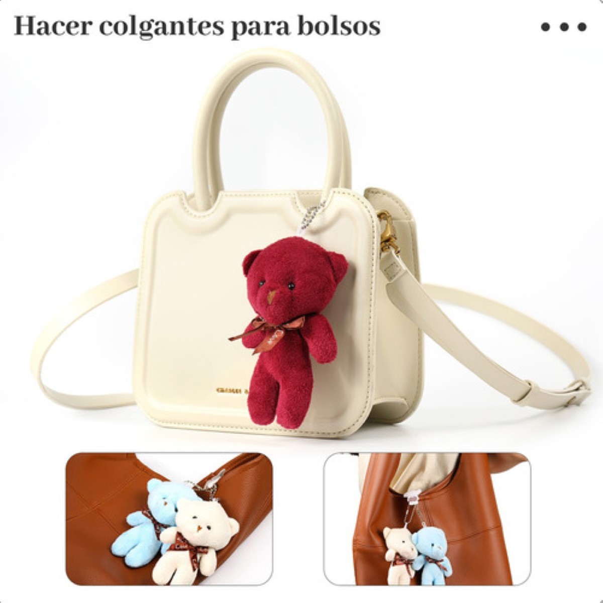 Llaveros Ositos Miniositos De Peluche Suave Manualidades 15  pzs colores