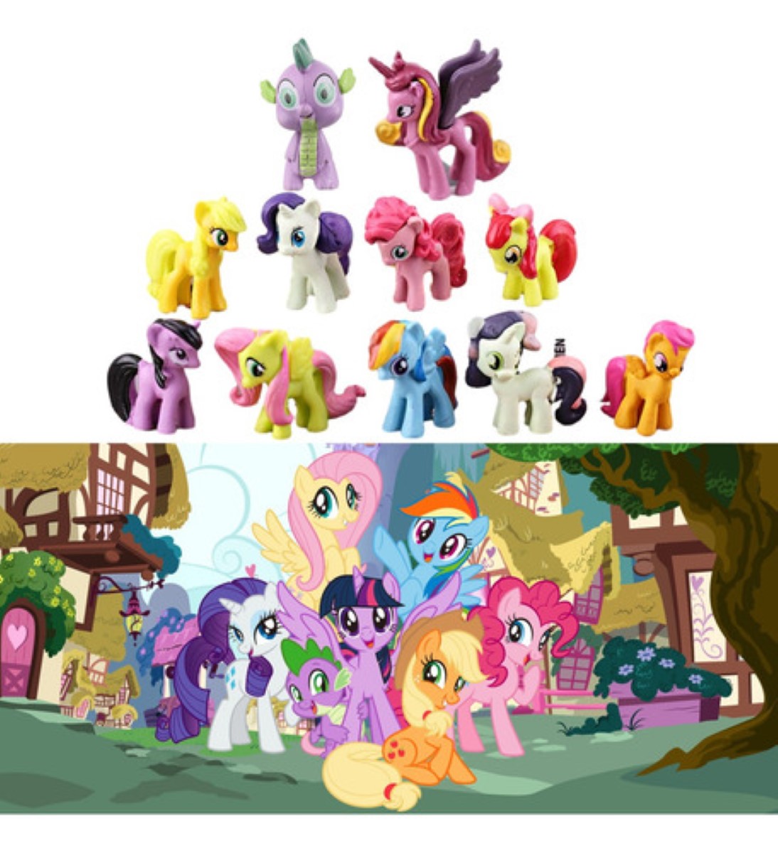 My Little Pony Set De Para Niños Mini Juguete 12 Piezas multicolor