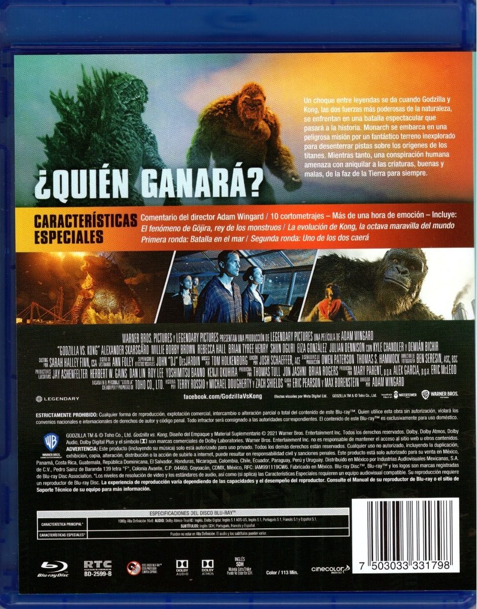 Godzilla Vs Kong Millie Bobby Brown Pelicula Blu-ray