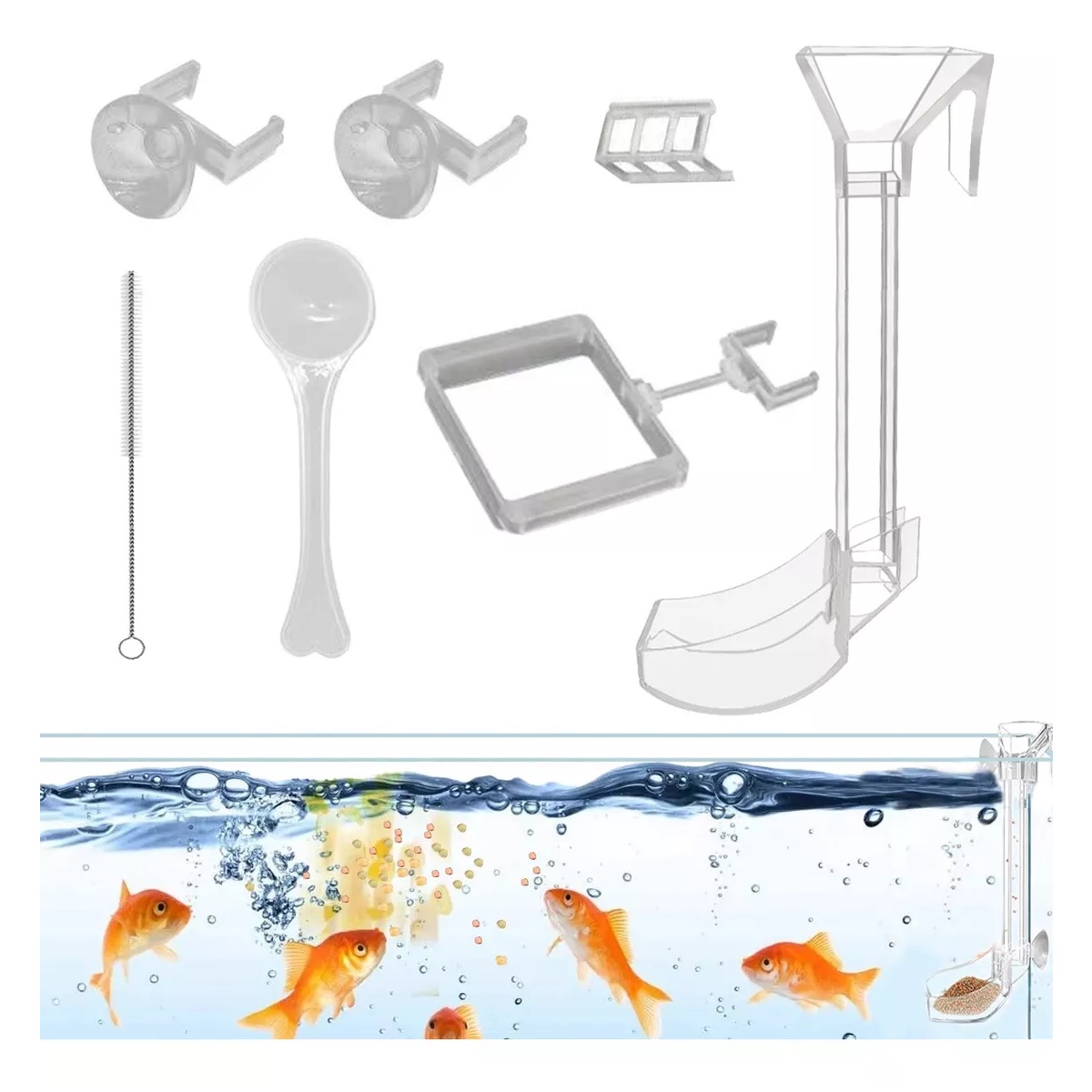 Tubo De Alimentación Para Peceras,comedero Peces Y Camarones