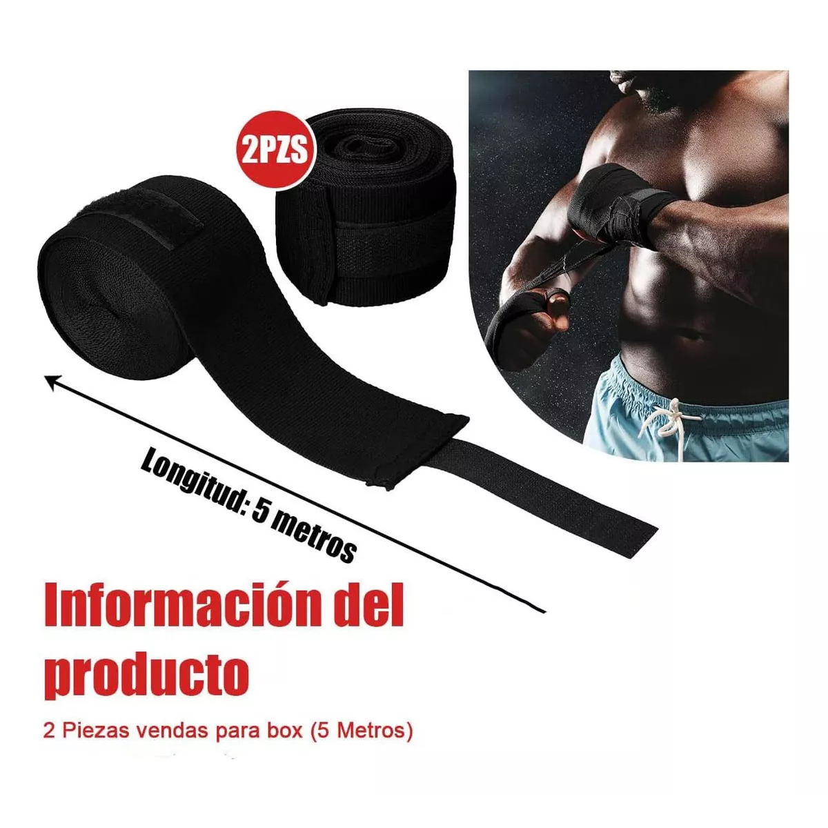 Deportivo Vendas Para Box Para Hombres Y Mujeres 2 Piezas