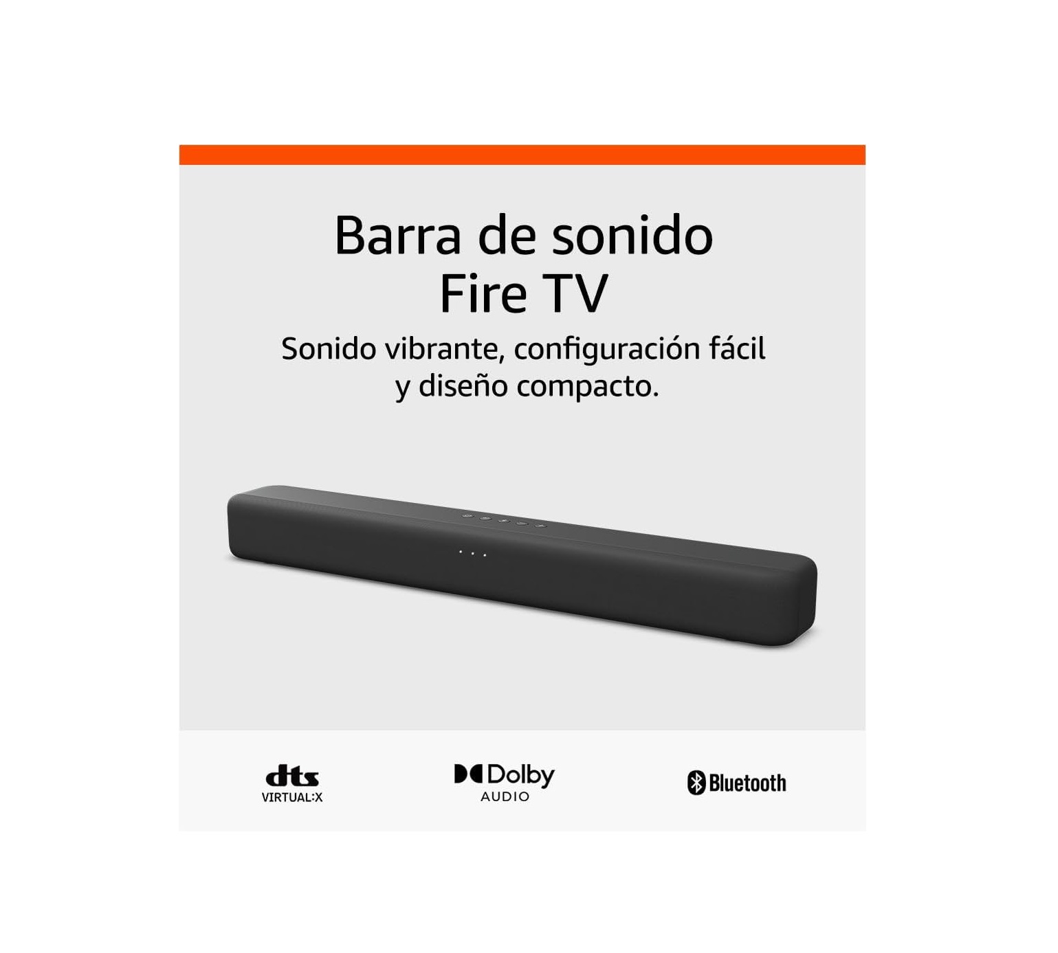 Barra de Sonido Amazon Fire Tv 2-0 Con DTS Virtual Bluetooth Color Negro