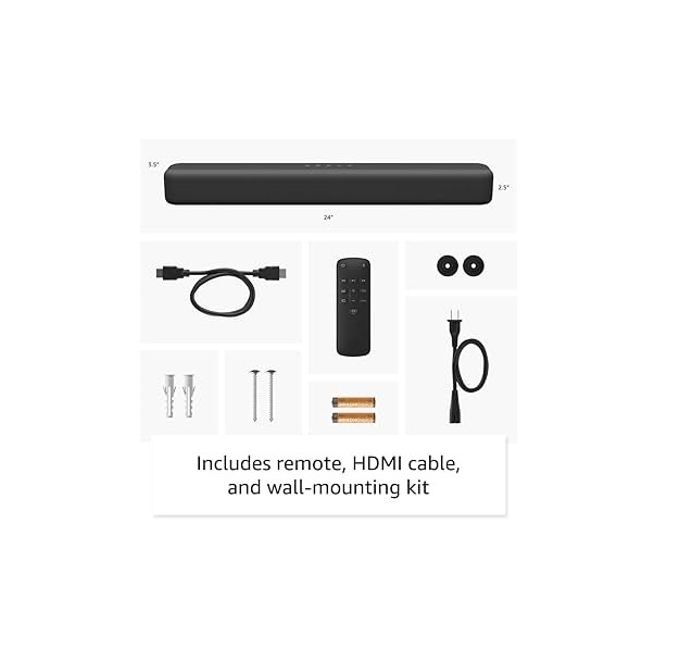 Barra de Sonido Amazon Fire Tv 2-0 Con DTS Virtual Bluetooth Color Negro