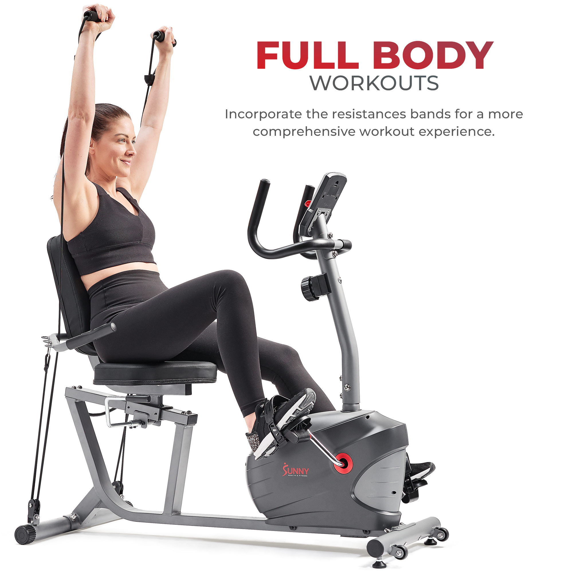 Bicicleta Estática Reclinada Performance  con Aplicación SunnyFit®