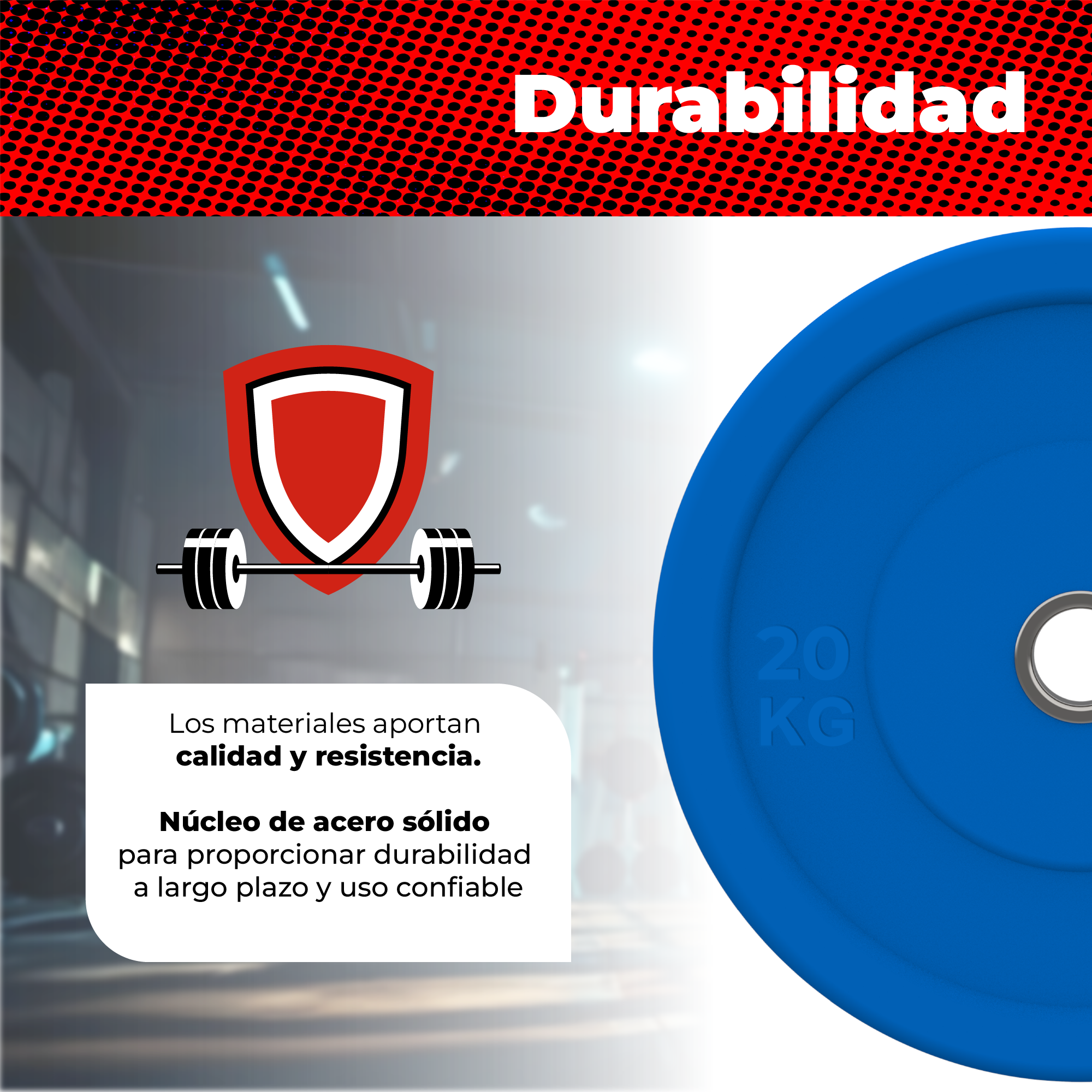 Disco Olímpico Azul X-rush 20 Kg