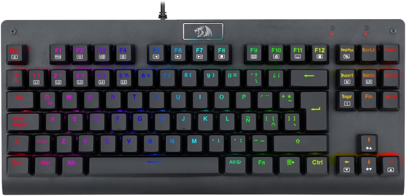 Teclado Mecánico Gamer Redragon Dark Avenger K568 Rgb Red Sw