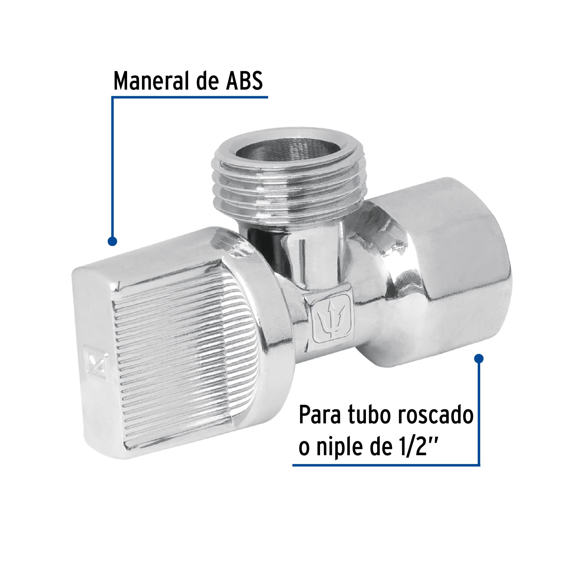  Llave de Control Angular de Latón 1/4 de Vuelta Dica 3401CV