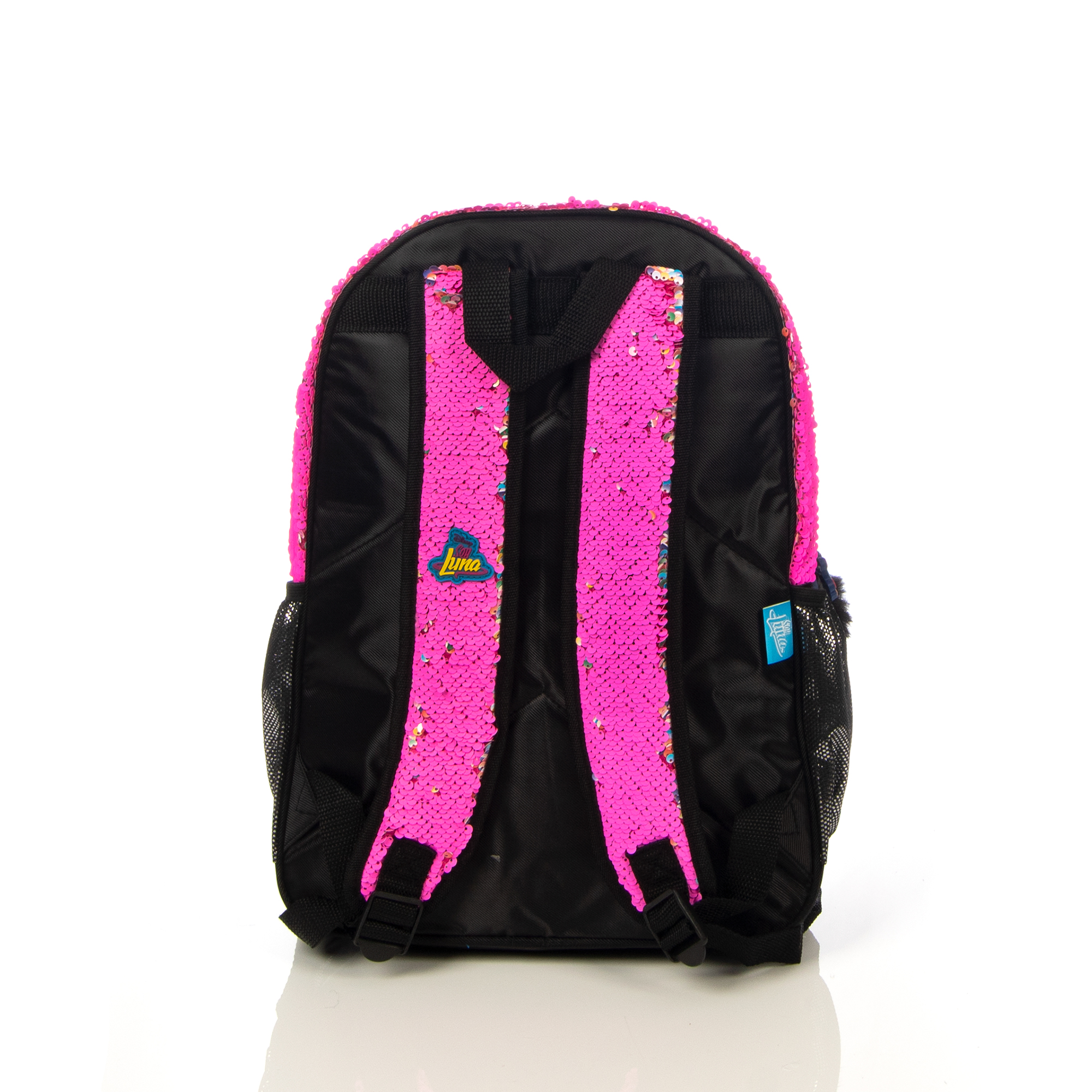 Mochila Escolar Primaria Soy Luna Rosa Lentejuela Para Niña