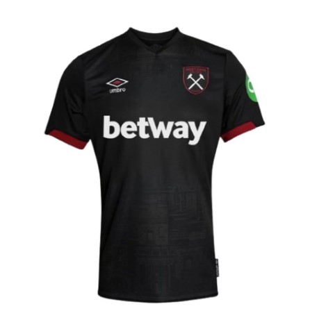 Nuevo! Jersey Westham United 2024/2025 Tercero Negro Parche Premier Talla L