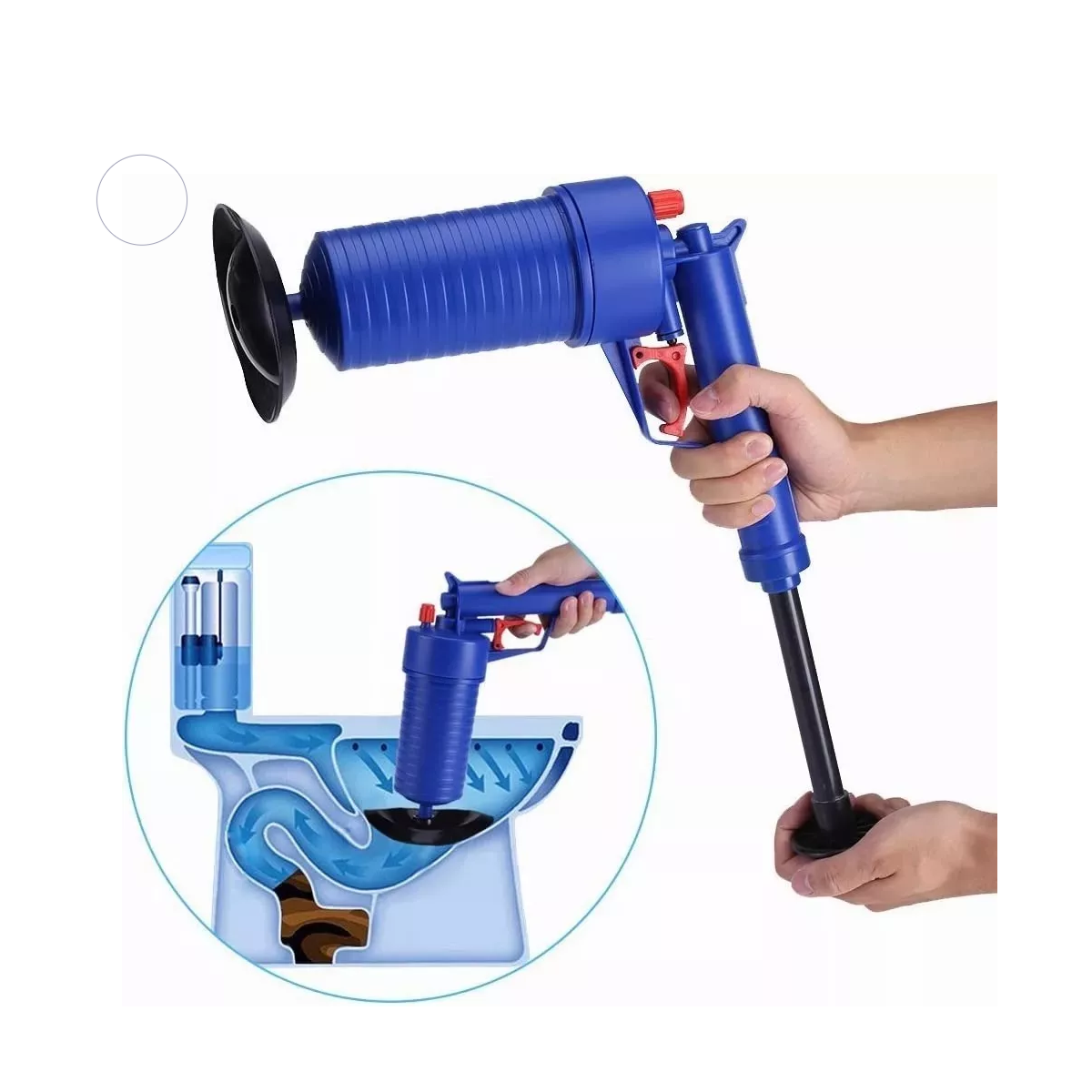 Pistola Destapa Caños De Aire Comprimido Para Baño Practico