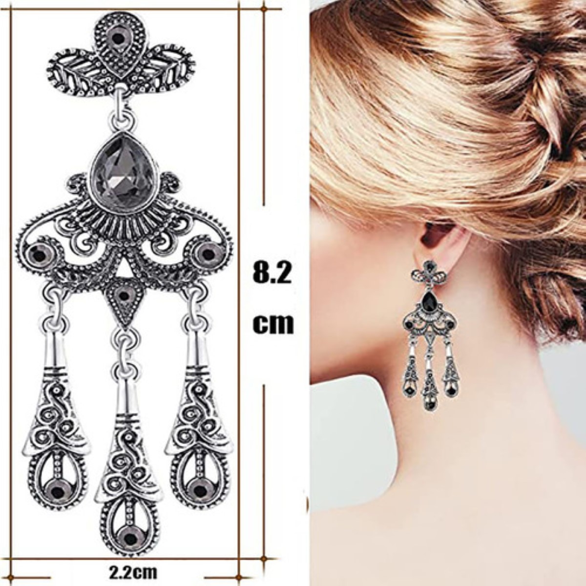 Accesorios Gatsby Chicago Disfraz Vintage Epoca 1920s NEGRO