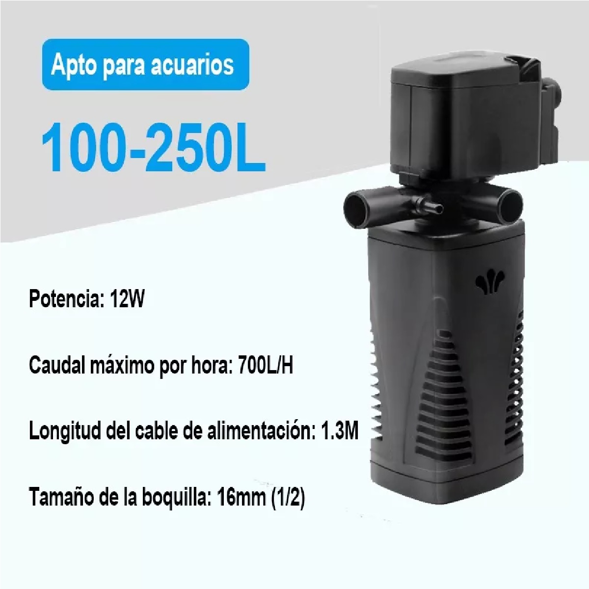 Filtro Incorporado Pecera Acuario 100-250 Litros Oxigenación