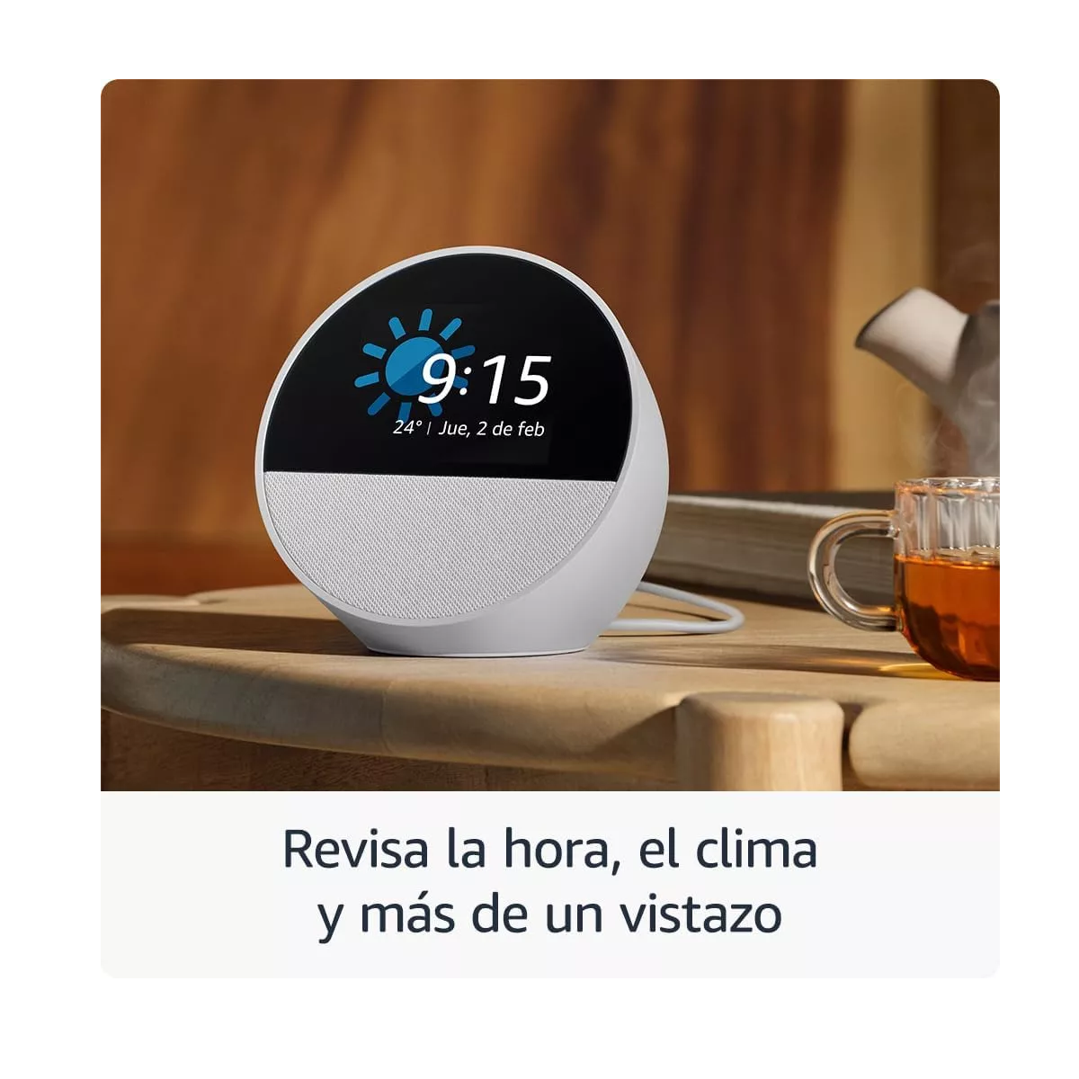 Amazon Echo Spot Bocina Inteligente 2024 Color Blanco