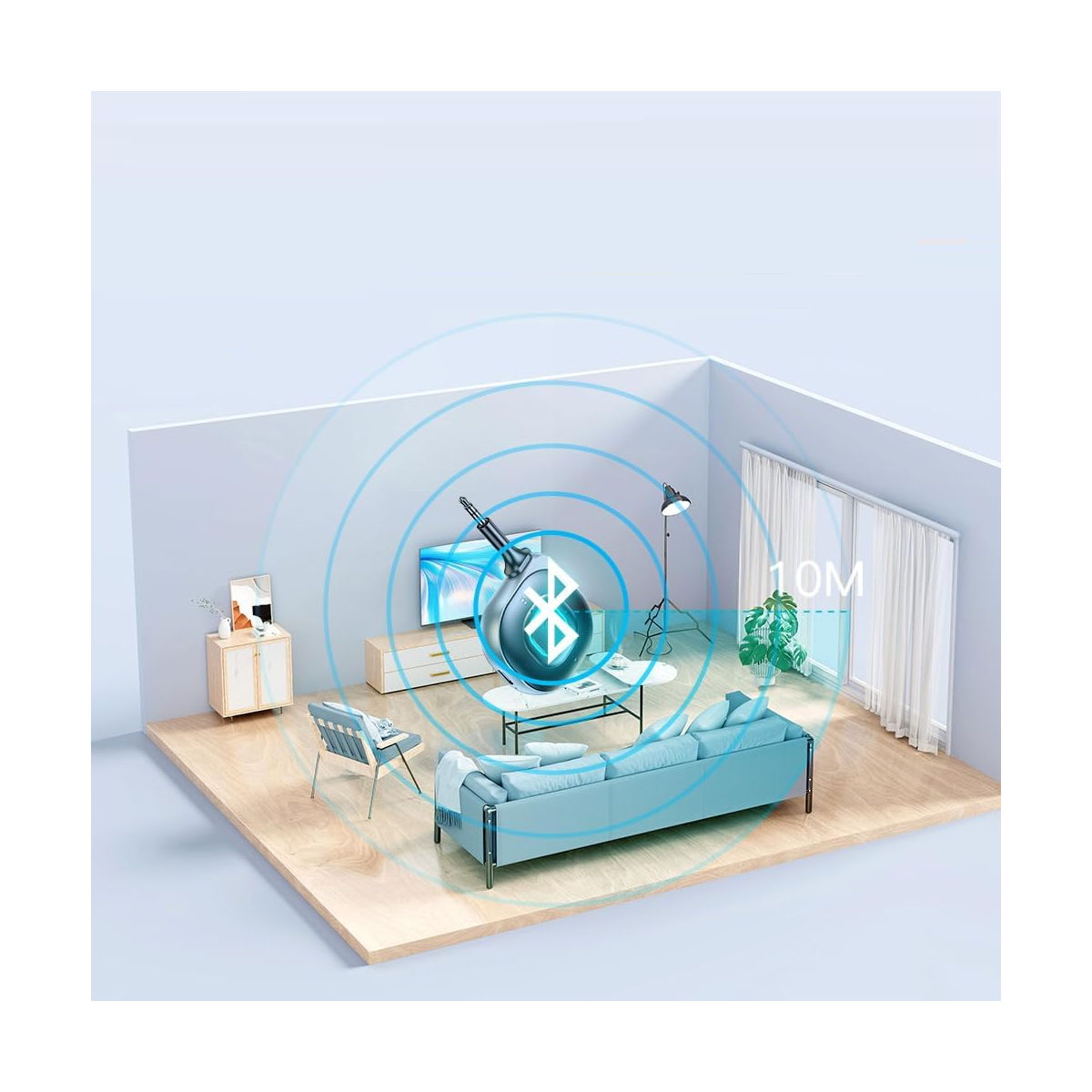 Transmisor Y Receptor De Audio Bluetooth V5.3 Aux