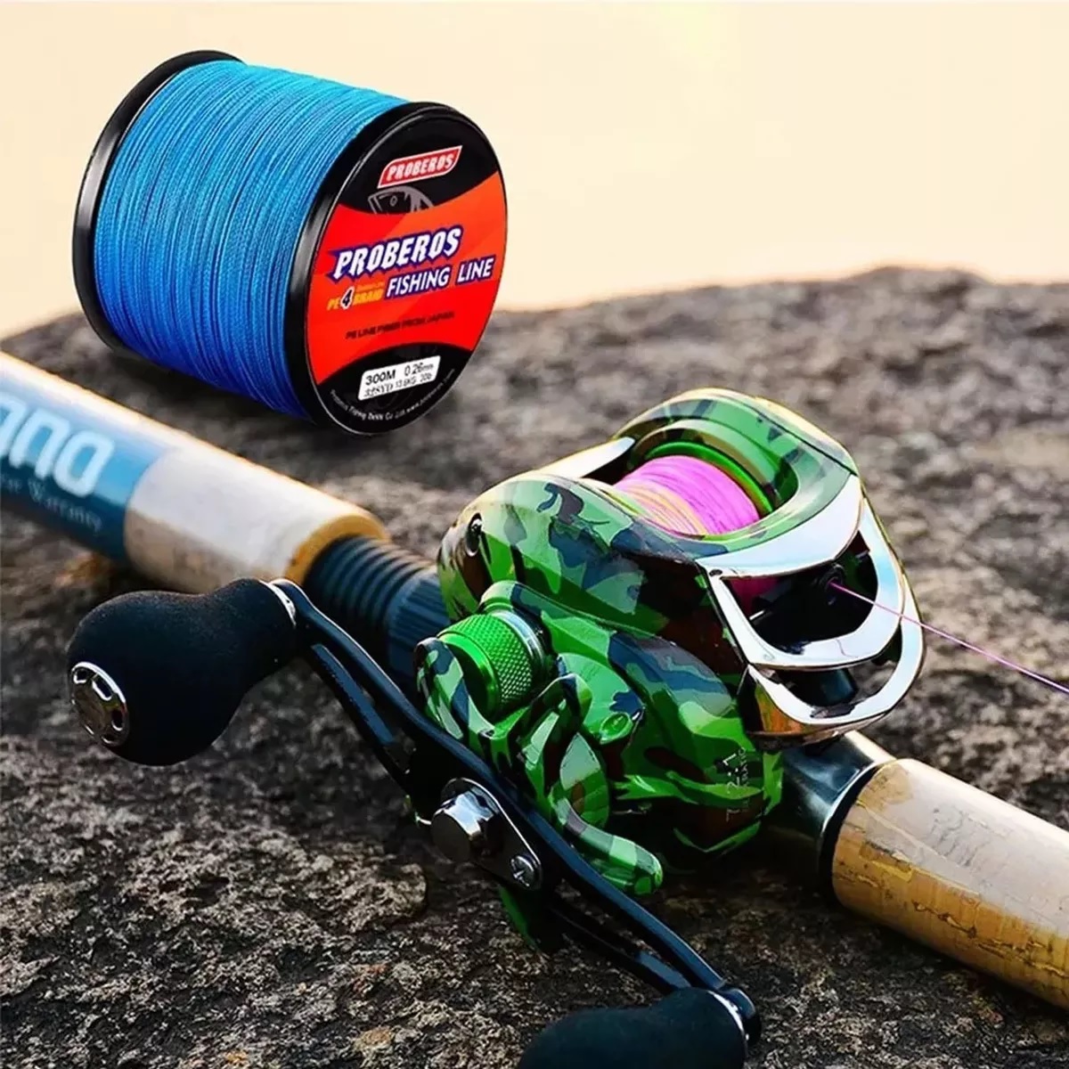 Linea Trenzada 300 Mts Cuerda De Pesca Hilos 30 Libras