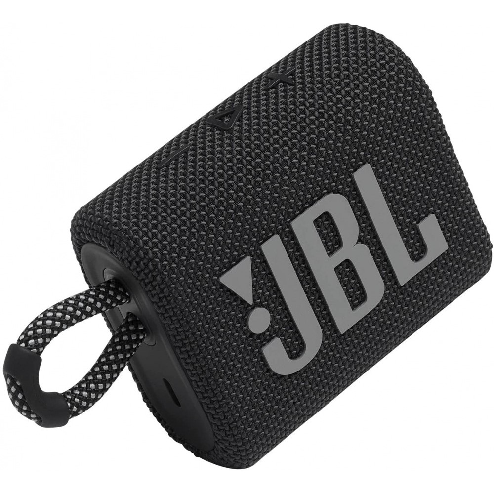 JBL Bocina Portátil Go 3, Bluetooth, Inalámbrico, 4.2W RMS, Negro - Resistente al Agua.