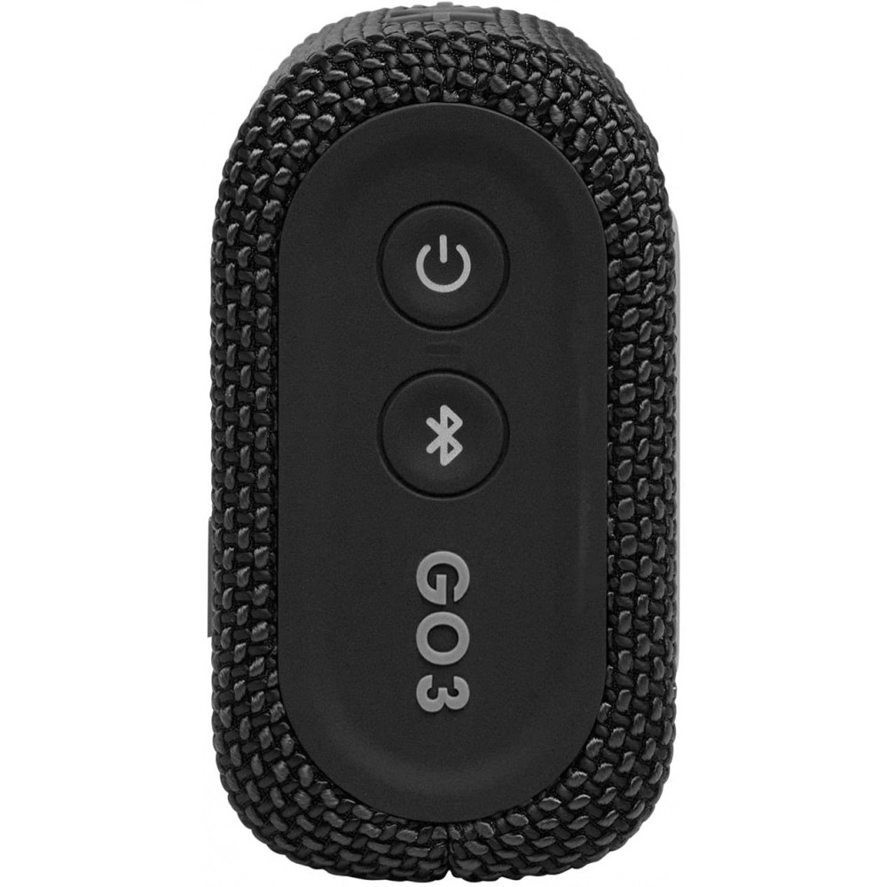 JBL Bocina Portátil Go 3, Bluetooth, Inalámbrico, 4.2W RMS, Negro - Resistente al Agua.
