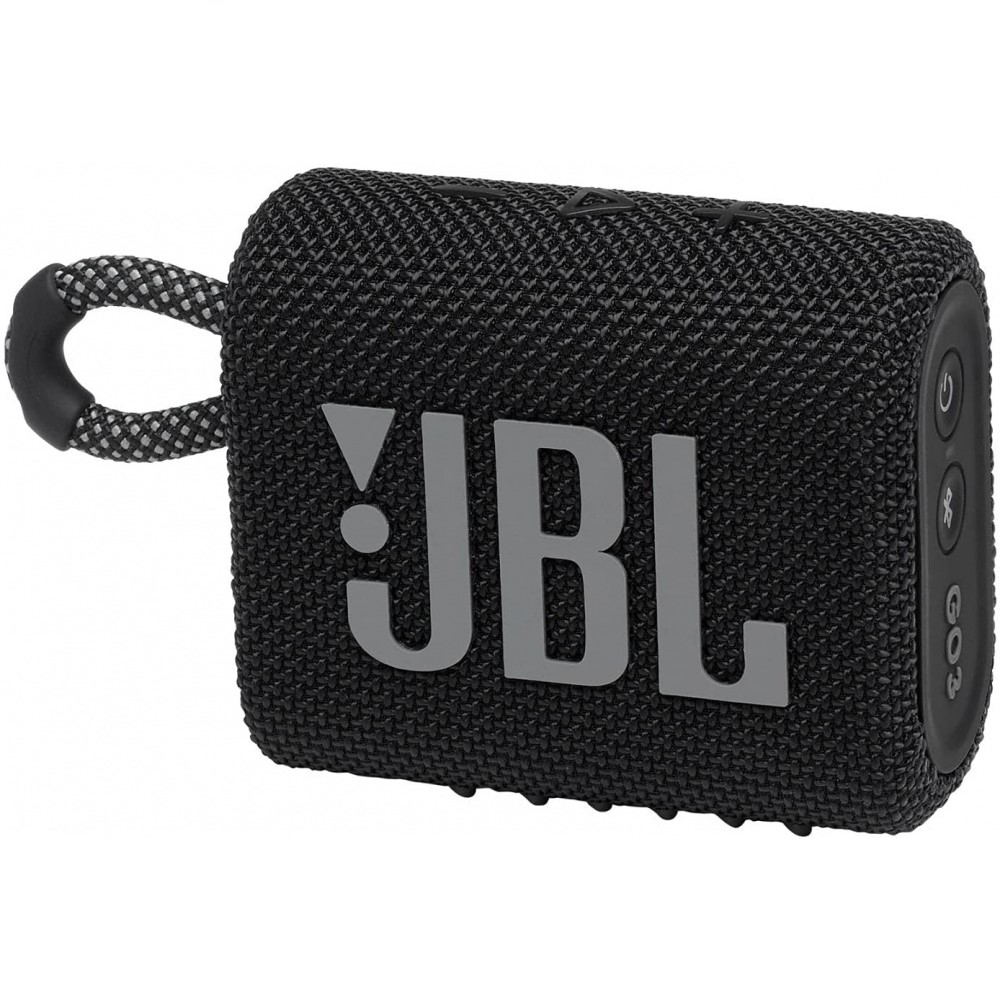JBL Bocina Portátil Go 3, Bluetooth, Inalámbrico, 4.2W RMS, Negro - Resistente al Agua.