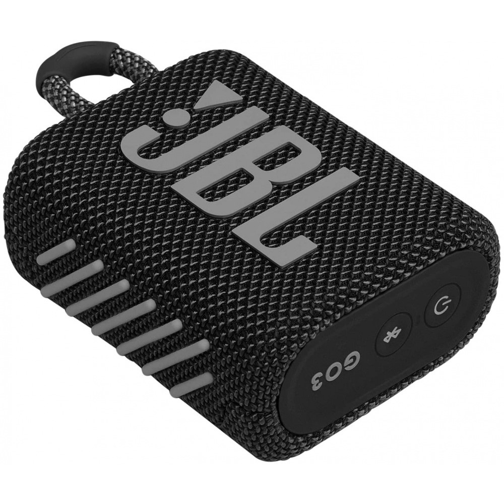 JBL Bocina Portátil Go 3, Bluetooth, Inalámbrico, 4.2W RMS, Negro - Resistente al Agua.
