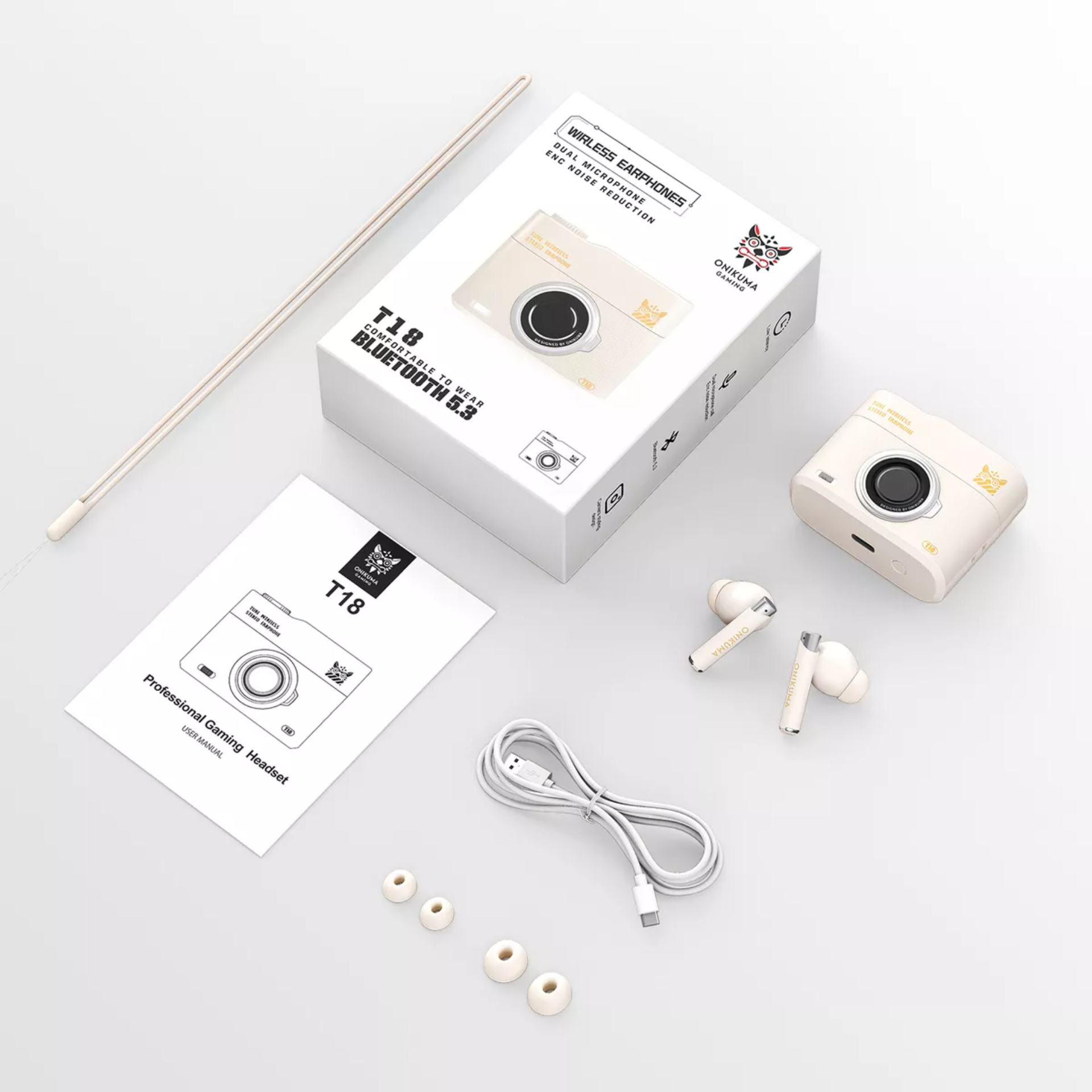 Audífonos Onikuma T18 In-ear Gamer Buds Bt 5.3 Inalámbricos