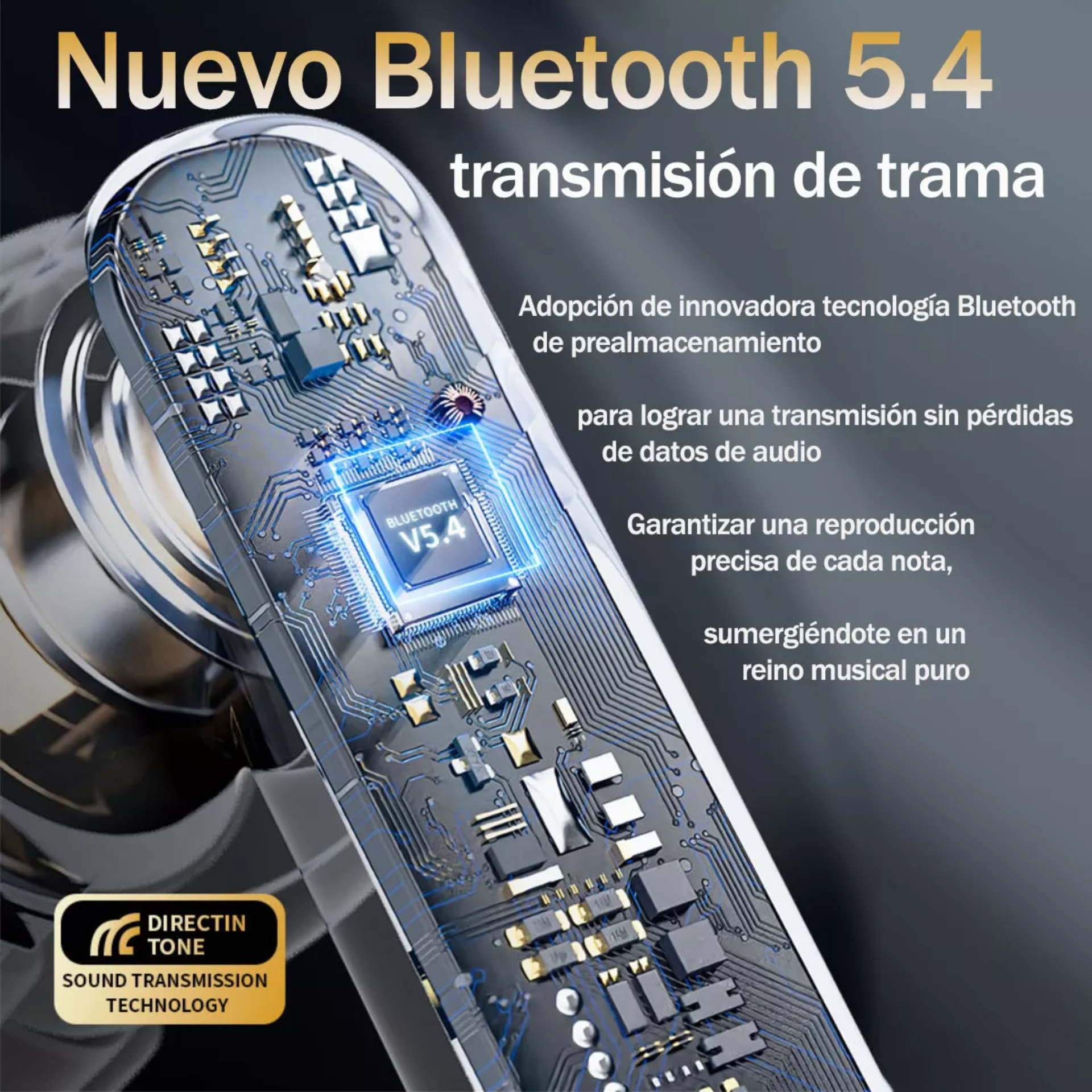 Pantalla Inteligente Lcd Intraural Bluetooth De Audifonos