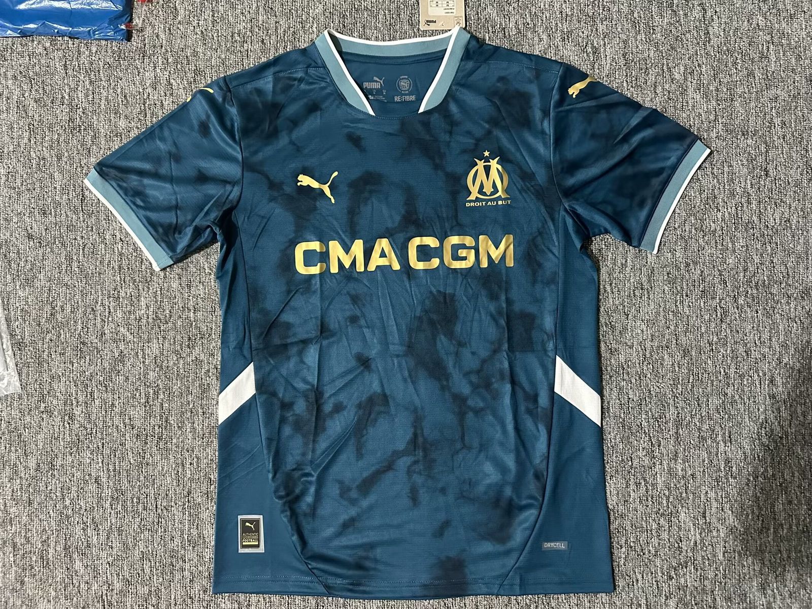 Nuevo! Jersey Olympique Olimpique Marseille Marsella 2024/2025 Visita Azul Talla XL