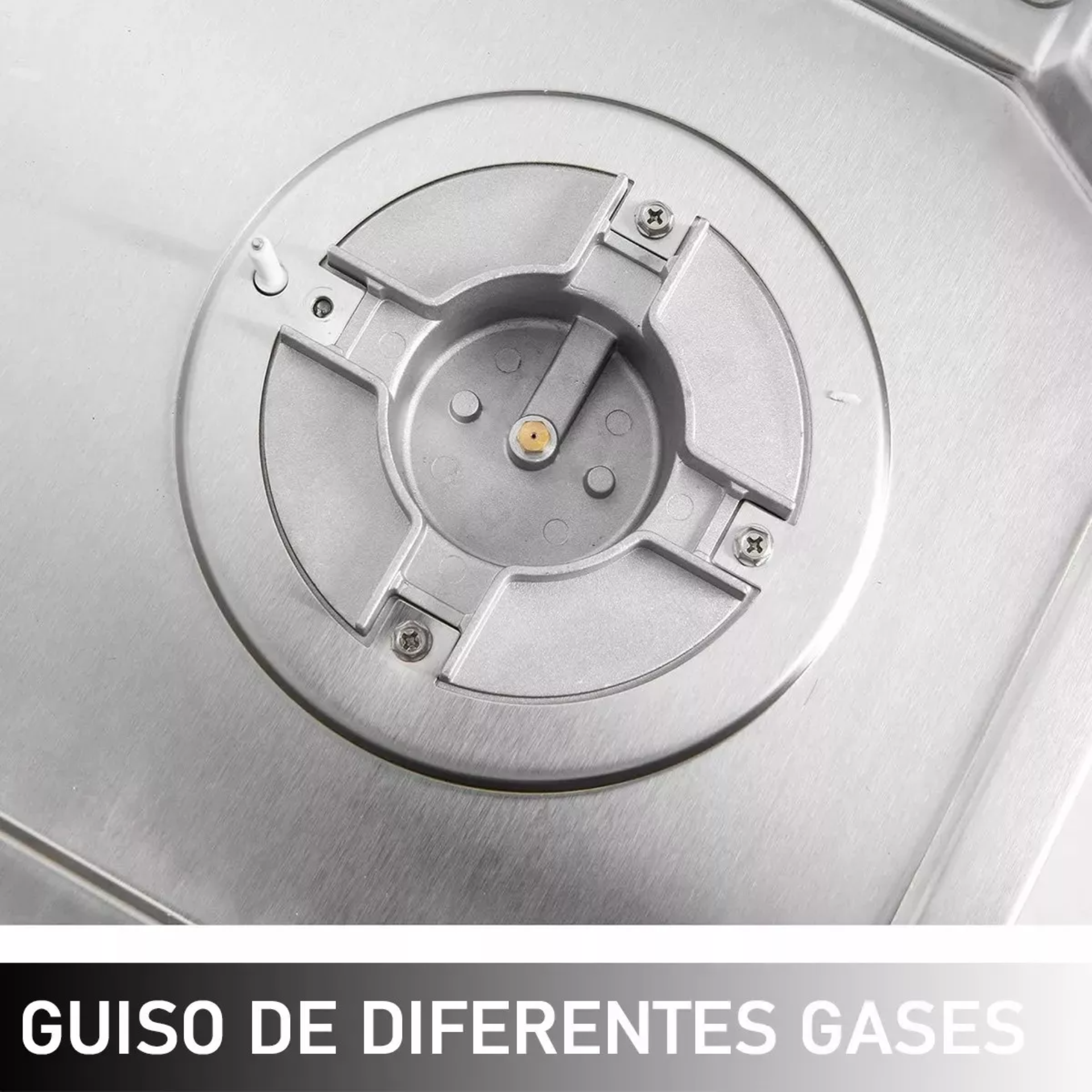 Parrilla A Gas Empotrable 5 Quemadores Acero Inoxidable Premium Plateada Color Plateado Nube