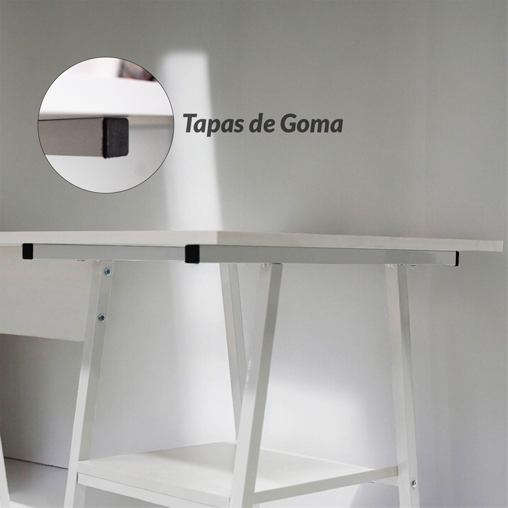 Ilios Innova | Elegante y Resistente Escritorio con Repisas | Mueble de Trabajo para el hogar y Oficina | Home Office | Amplia y Cómoda Estación de Trabajo