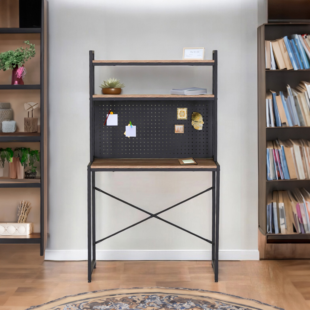 Ilios Innova | Escritorio Oficina con Repisas y Pizarra Ideal Para Cualquier Espacio De Trabajo