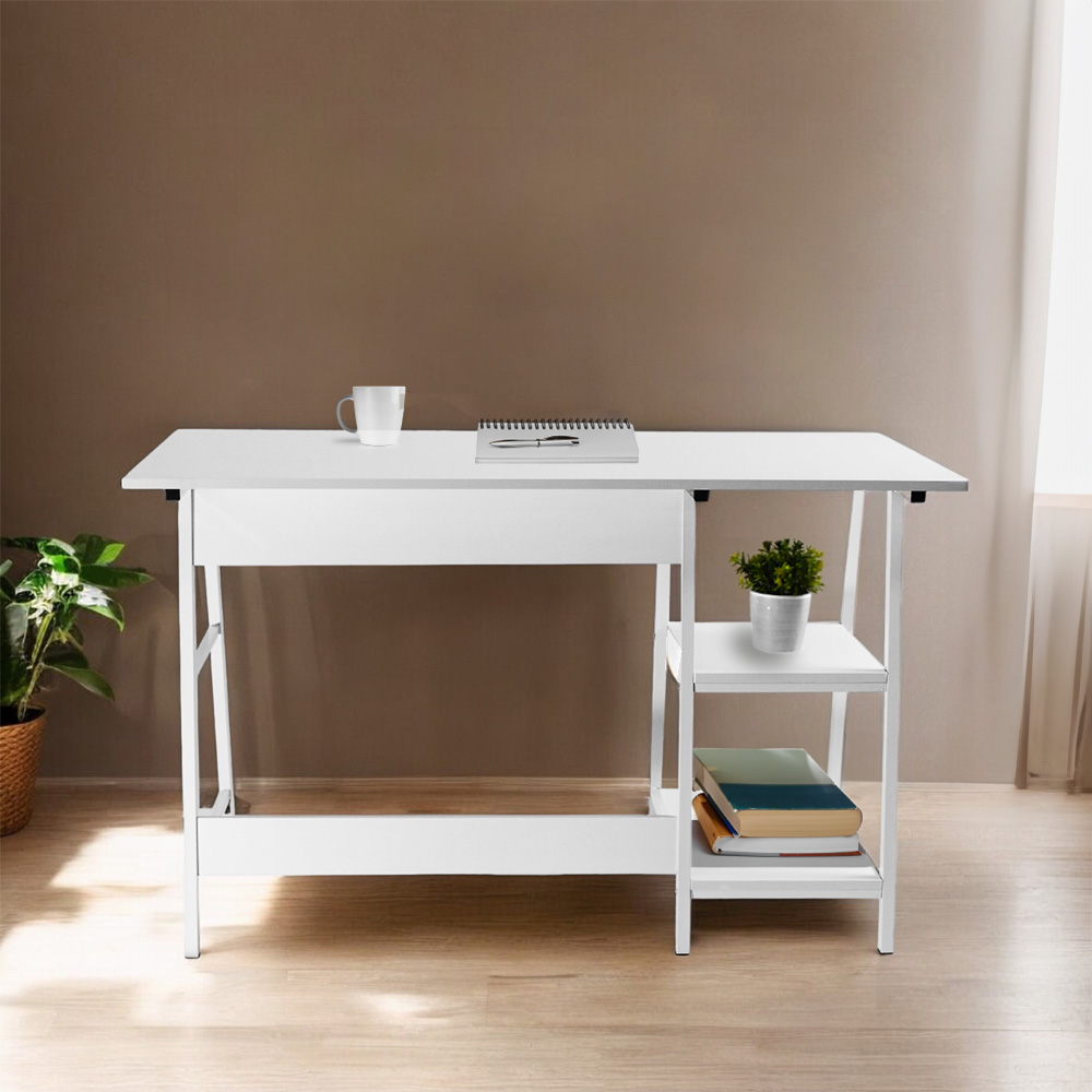 Ilios Innova | Elegante y Resistente Escritorio con Repisas | Mueble de Trabajo para el hogar y Oficina | Home Office | Amplia y Cómoda Estación de Trabajo