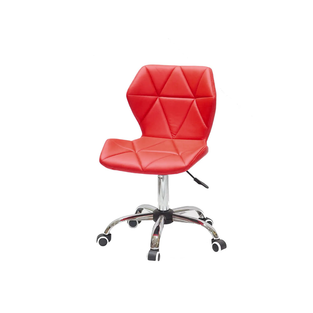 Silla Para Oficina Ilios Innova Respaldo Geométrico Color Rojo