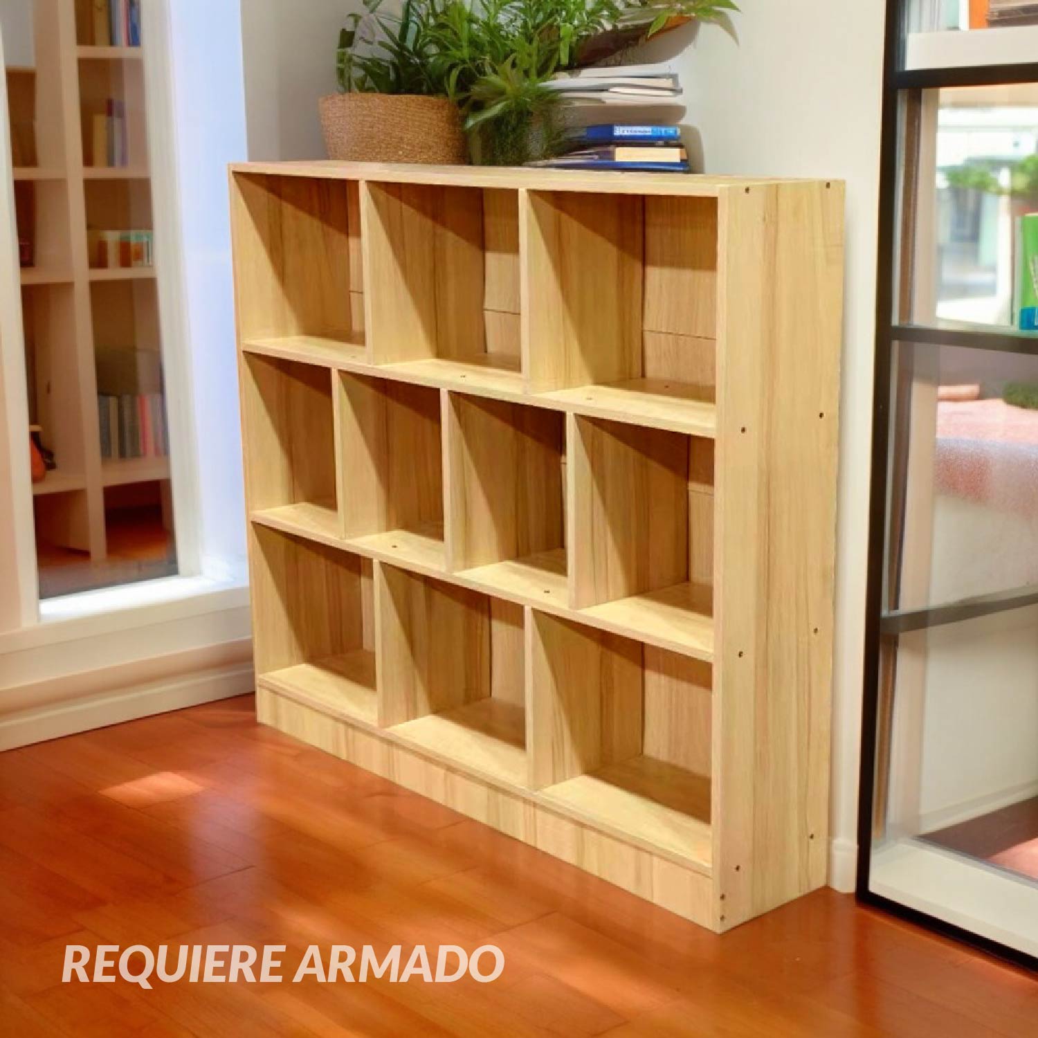 Ilios Innova | Organizador de 10 Cubos | Librero para Sala Estancia u Oficina | Estante Multifuncional