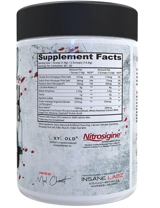 Pre Entreno Psychotic Saw Bloodbath 40 serv Uva