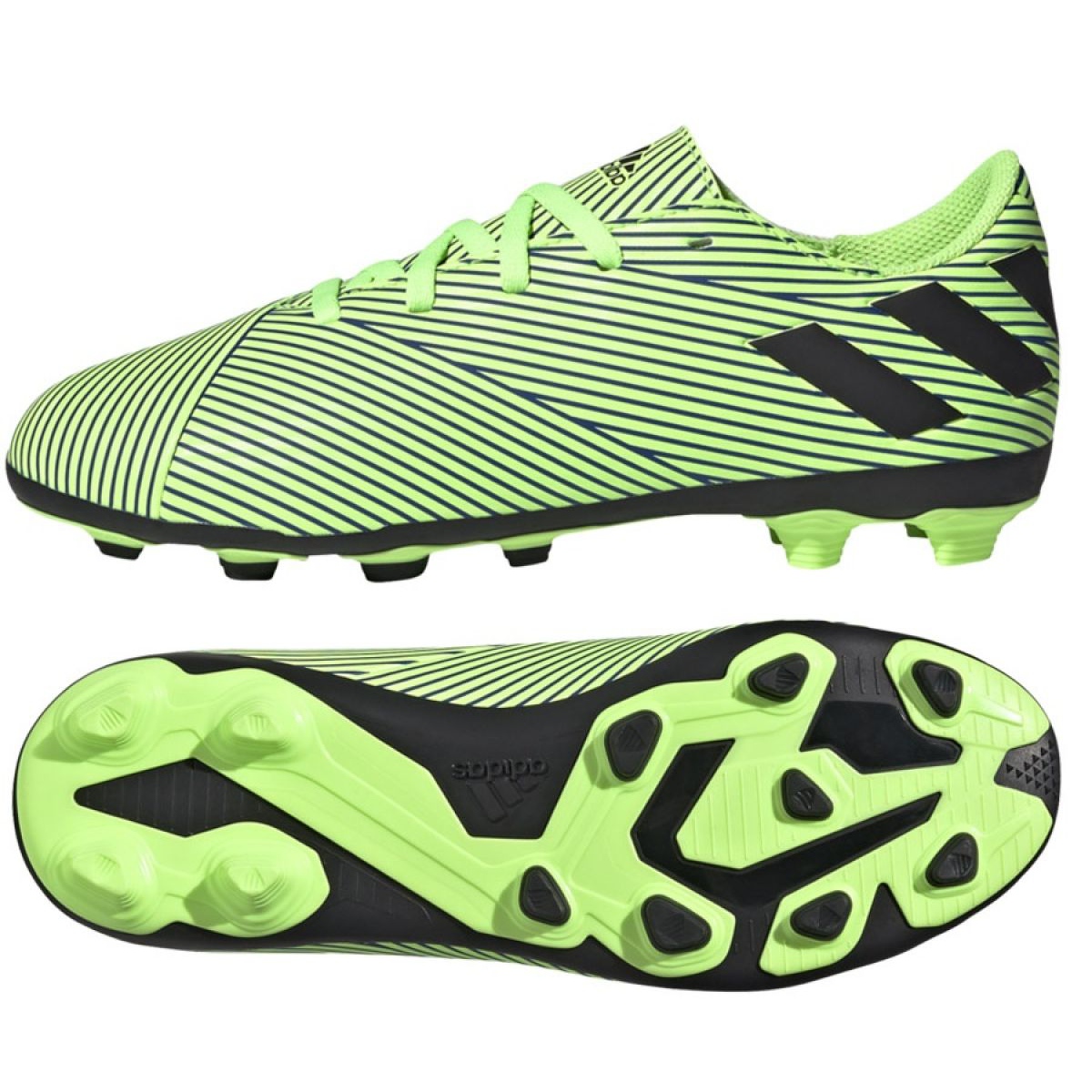 TENIS ADIDAS NEMEZIZ 19.4 FXG J PARA FUTBOL VERDE FV4011