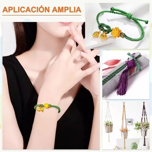 12 Rollos-hilo Chino 0.8mm,hilo Pulseras,múltiples Colores