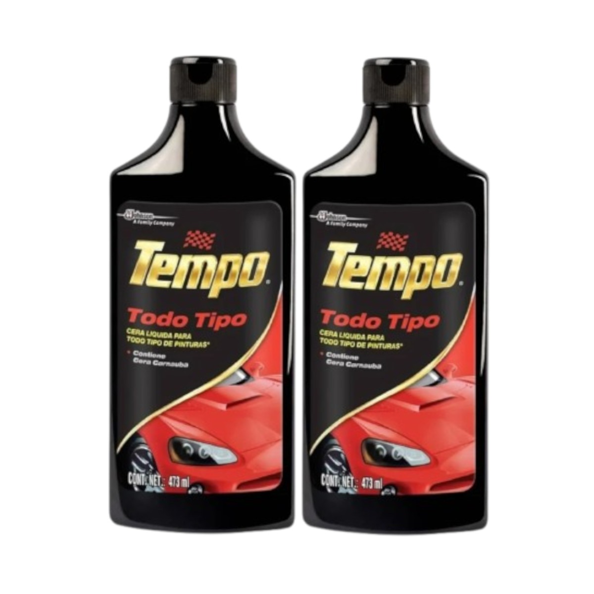 Cera Líquida Tempo todo tipo pinturas 473ml kit 2 piezas