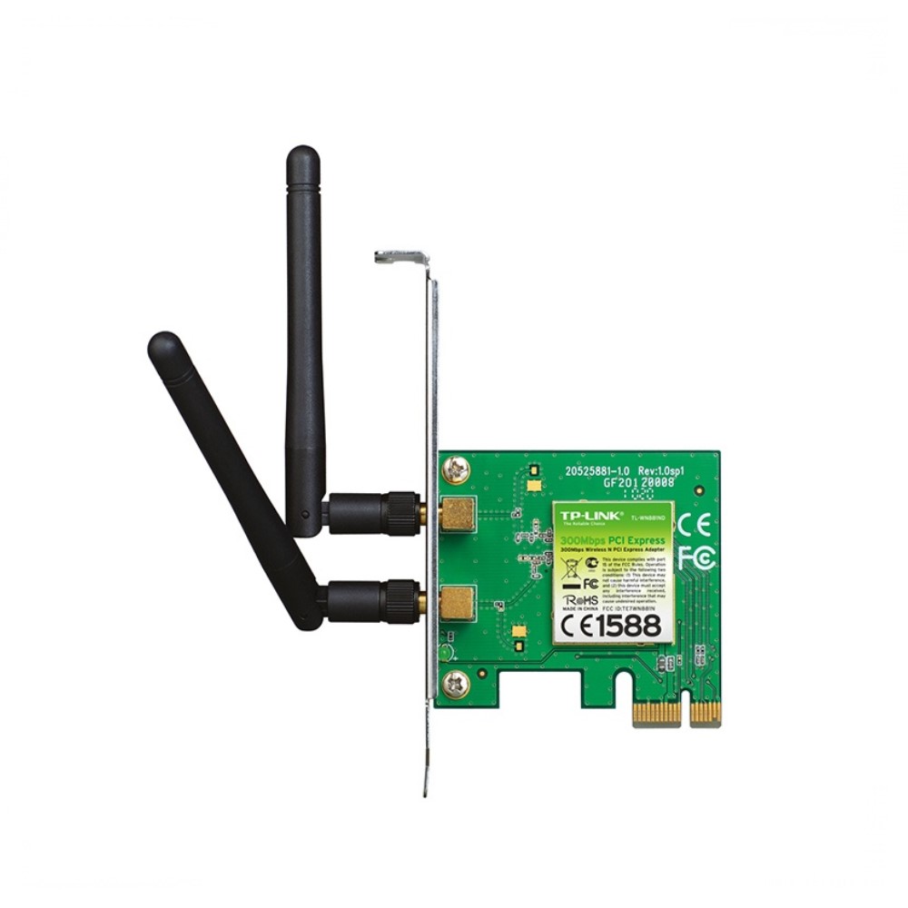 TP-Link Tarjeta de Red TL-WN881ND V1, Inalámbrico, 300 Mbit/s, PCI Express, WLAN, con Antena de 2dBi. 