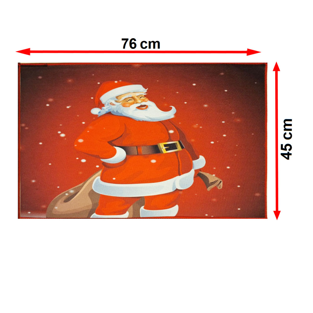 Tapete Navideño Decorativo Antideslizante 76 x 45 cm Santa Claus Kyuden Home