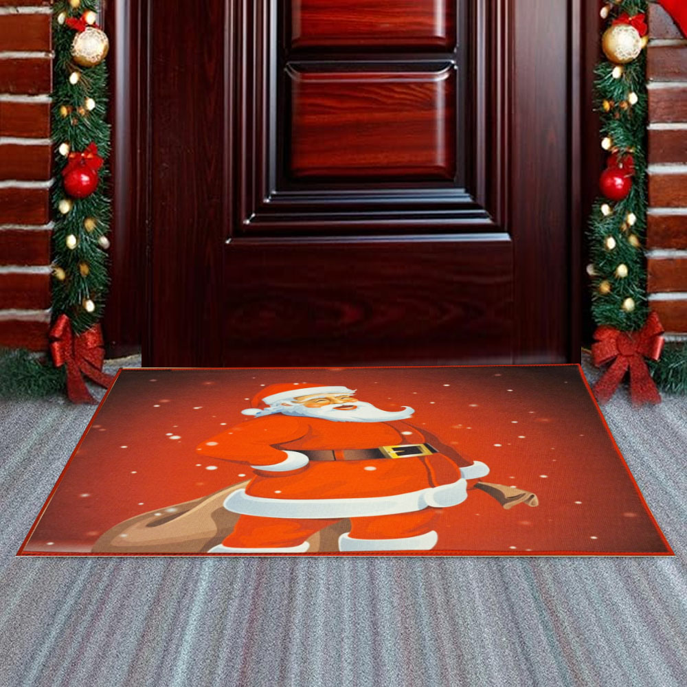 Tapete Navideño Decorativo Antideslizante 76 x 45 cm Santa Claus Kyuden Home
