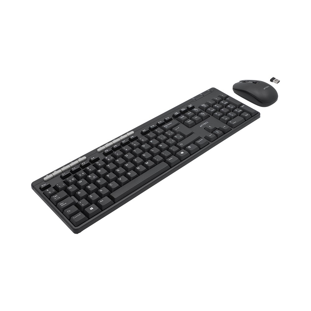 Kit de Teclado y Mouse Acteck MK450, Inalámbrico, USB, Negro.