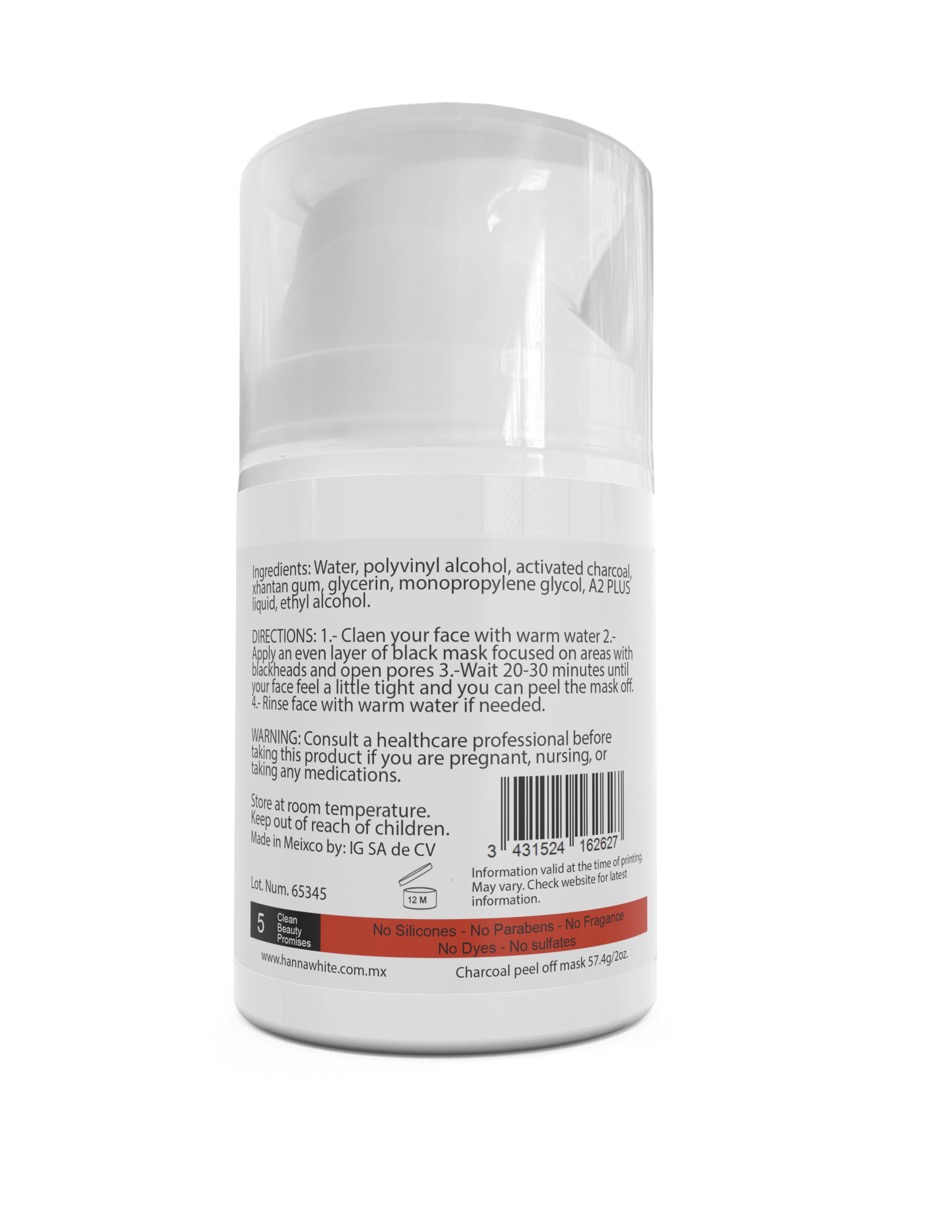 Mascarilla Natural de carbon activado -  removedor de puntos Negros