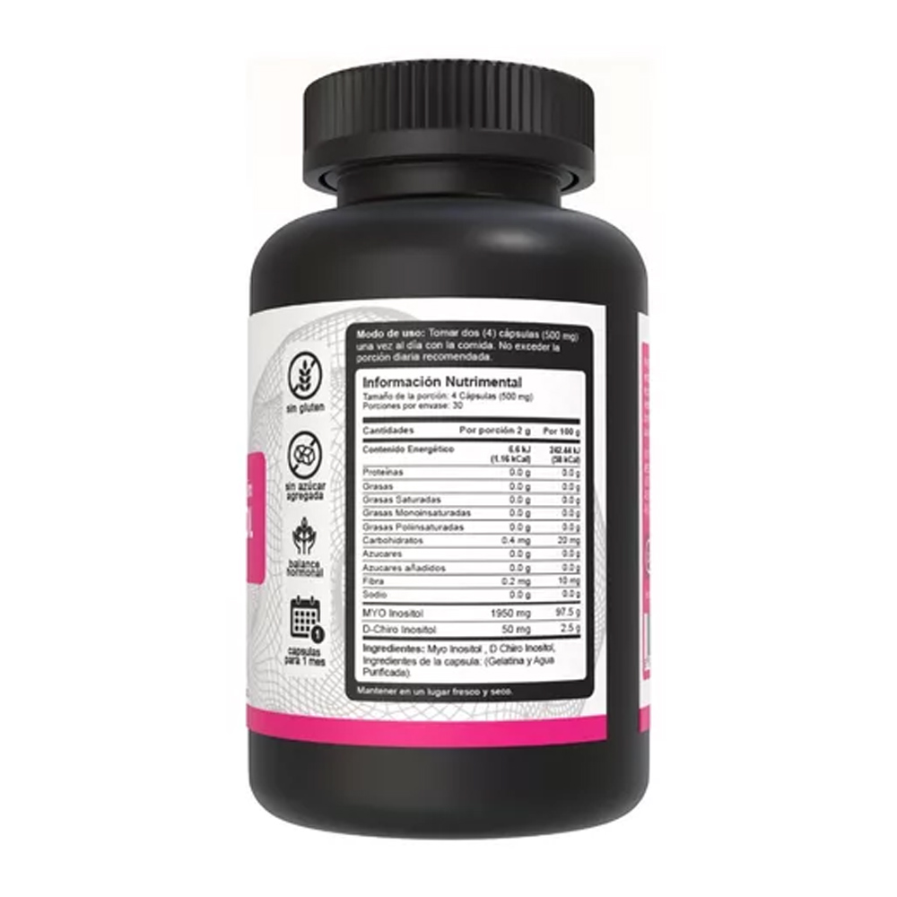 Myo & D-chiro Inositol 2000 Mg Vnat 120 Capsulas