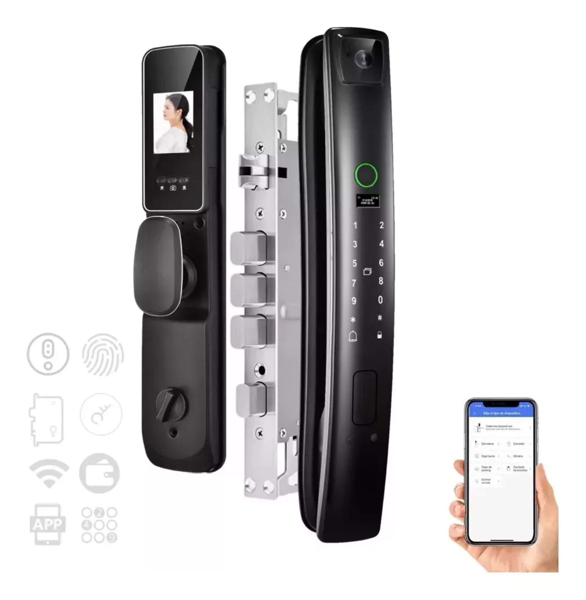 Cerradura Electrónica Digital Inteligente Wifi Con Cámaravasoyo Cerradura Inteligente Electrónica, Chapa Digital, Smart Lock