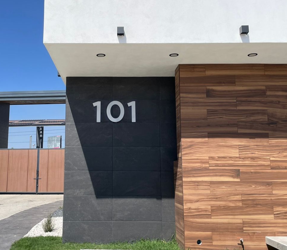 Números para casa 3D Digito 0 30 cm de alto Acero inoxidable para exterior