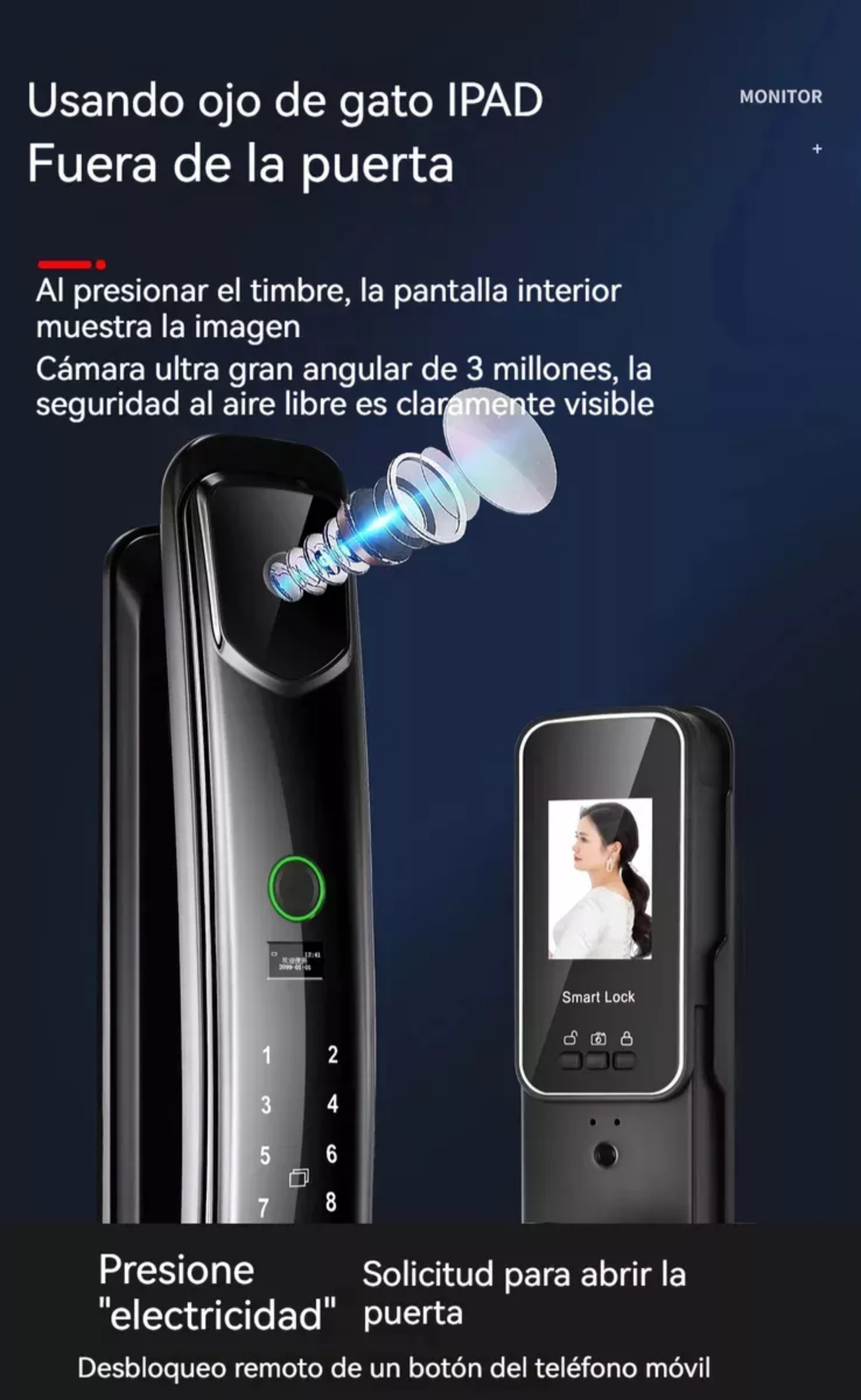 Cerradura Electrónica Digital Inteligente Wifi Con Cámaravasoyo Cerradura Inteligente Electrónica, Chapa Digital, Smart Lock
