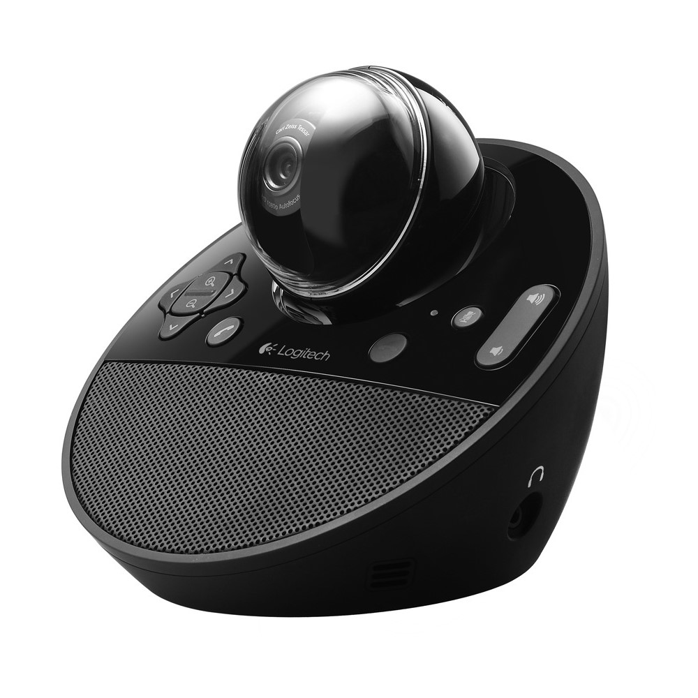 Logitech Cámara para Videoconferencia con Micrófono BCC950, Giro 360°, Negro.