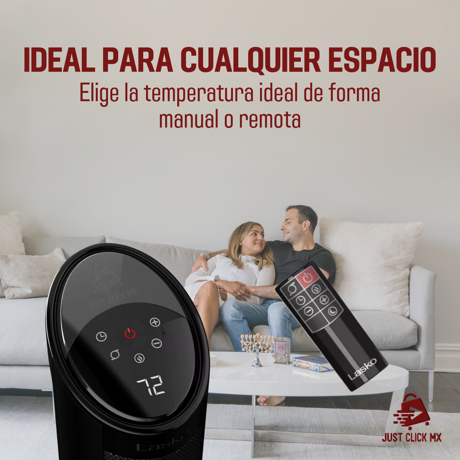 Calefactor Calentador De Torre Cerámico Digital Lasko 55 Cm