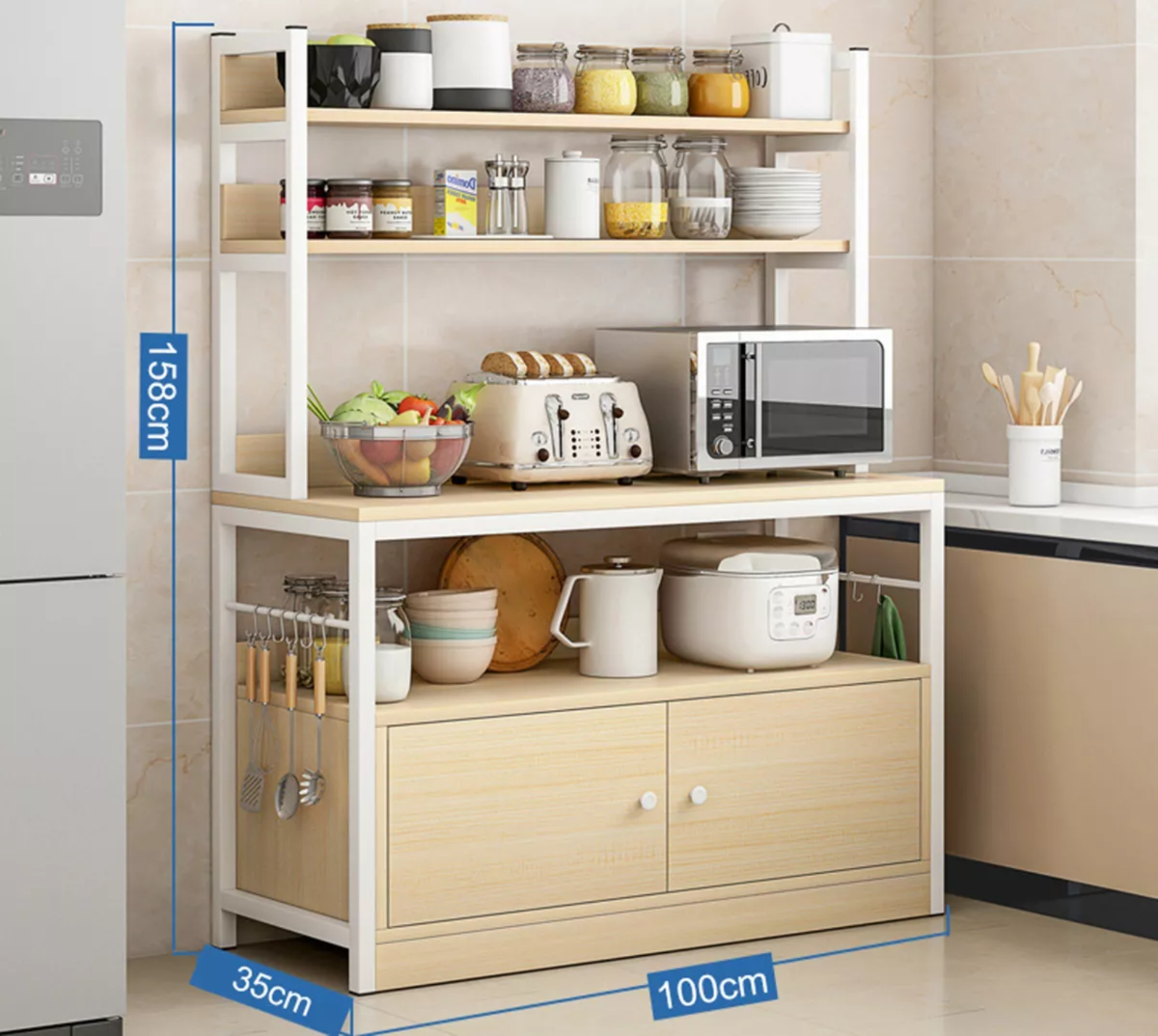Rack Mueble Organizador Multiusos Cocina Moderno Microondas
