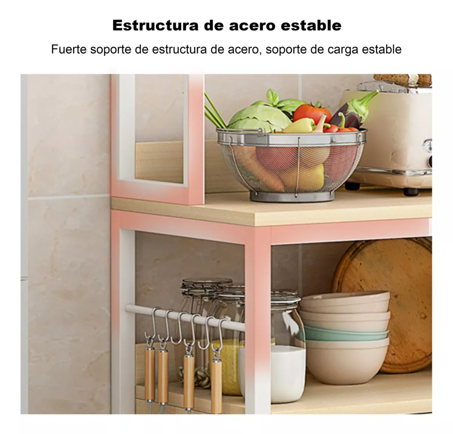 Rack Mueble Organizador Multiusos Cocina Moderno Microondas